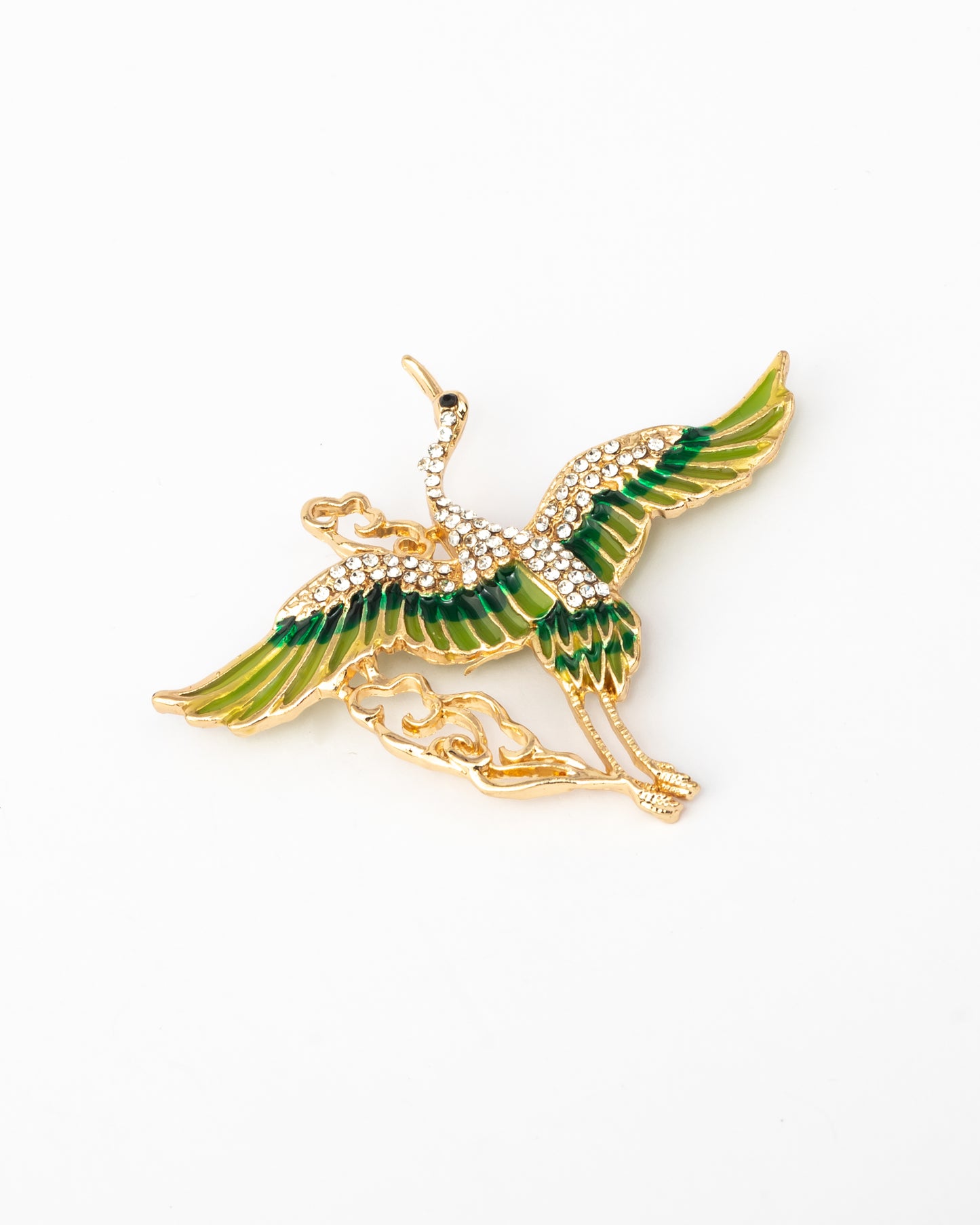 Cedric the crane brooch