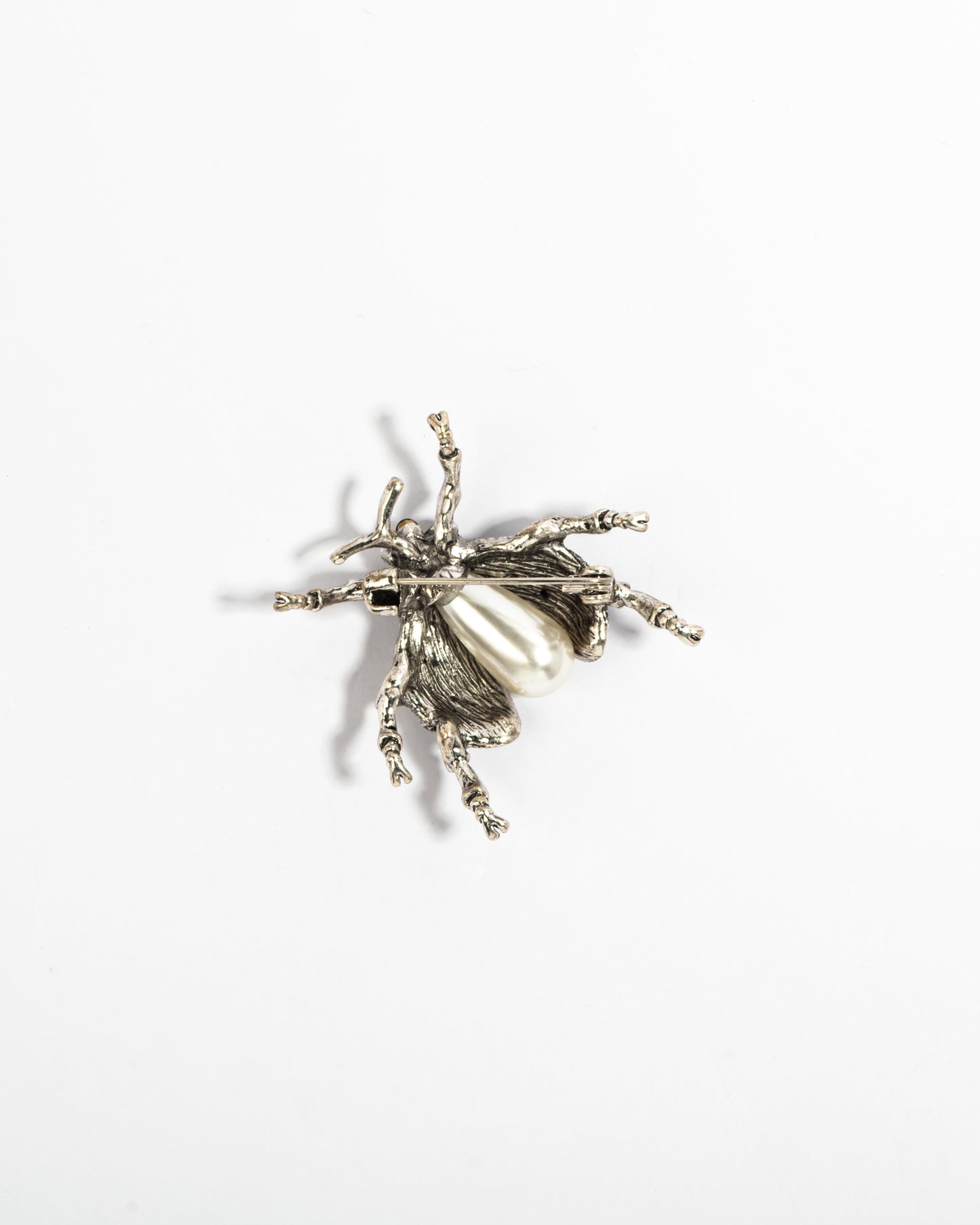 Peacock crystal brooch