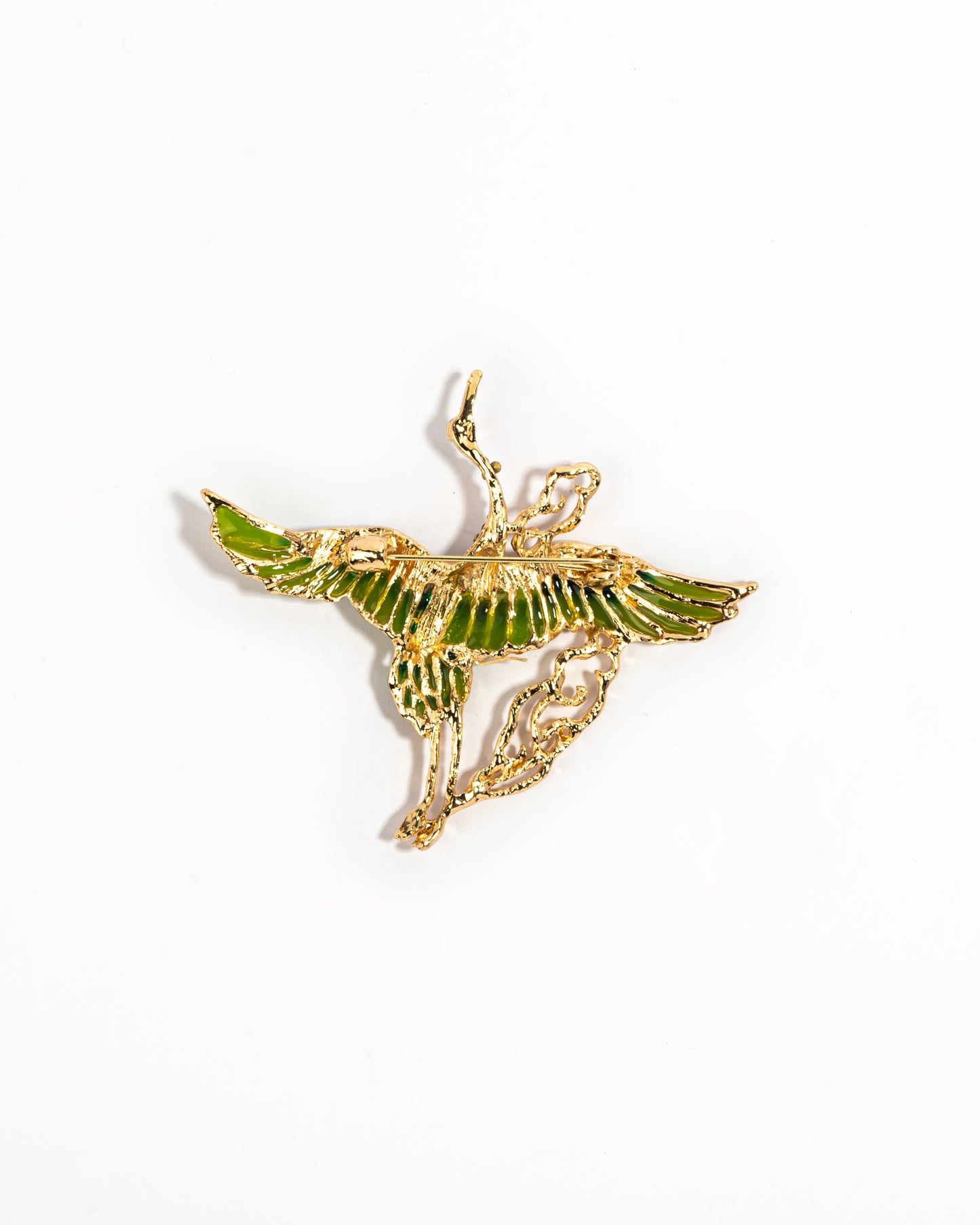 Cedric the crane brooch