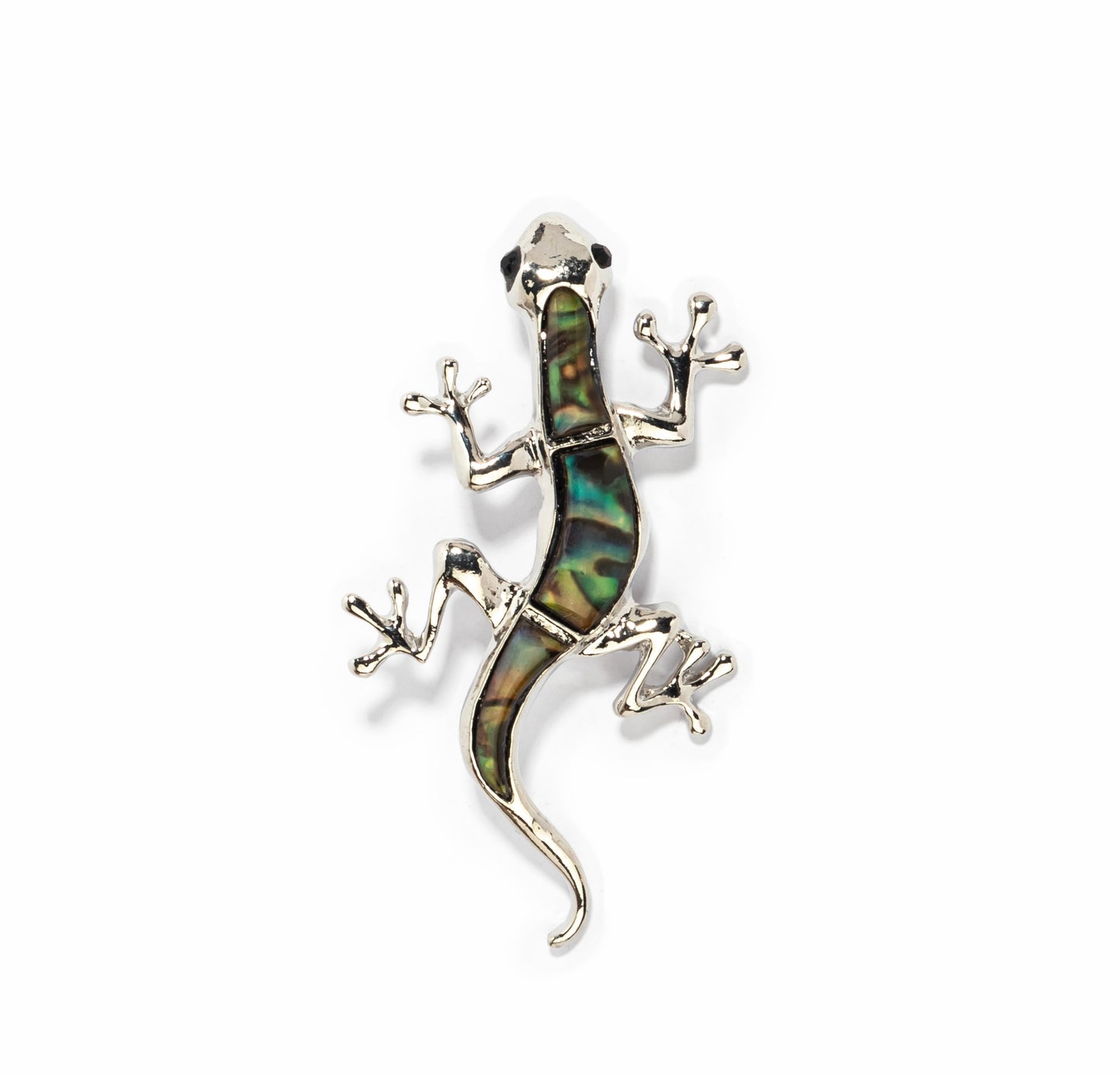 The glimmering gecko brooch