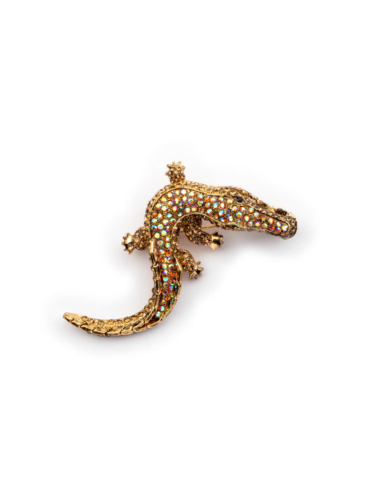 Gold studded croc