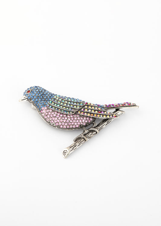 The Gemstone Sparrow brooch