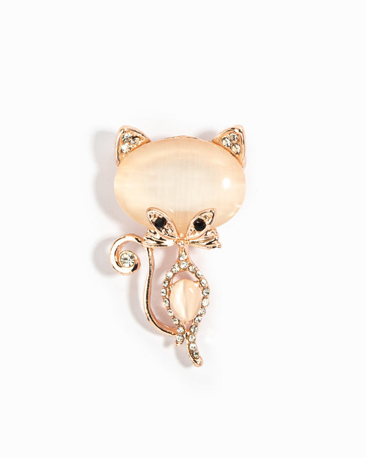 Kitty charm brooch