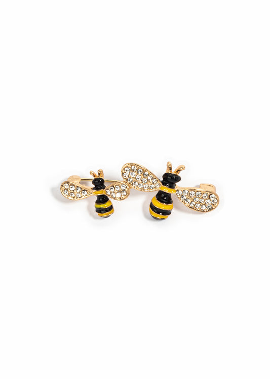 Sir bumble bling brooch