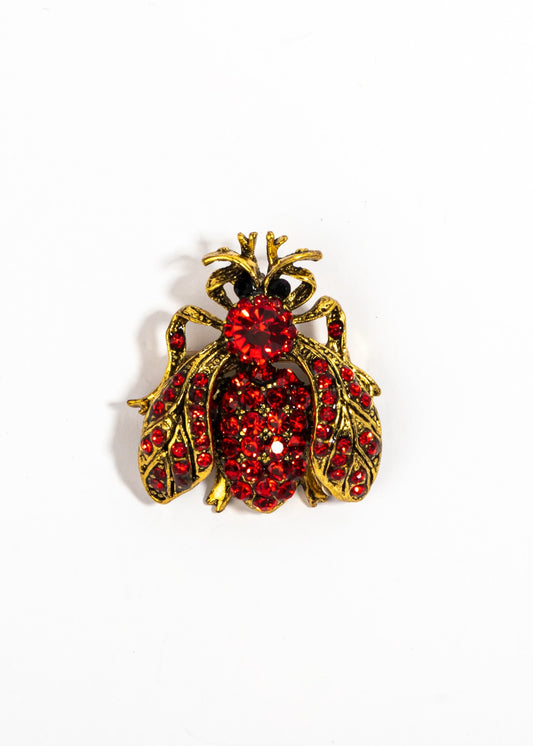 The Scarlet scarab brooch